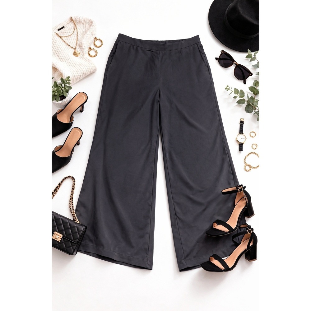 Express Wide Leg Trousers Womens 10 Black
